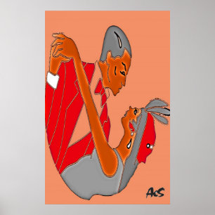 ART DECO COUPLE POSTER