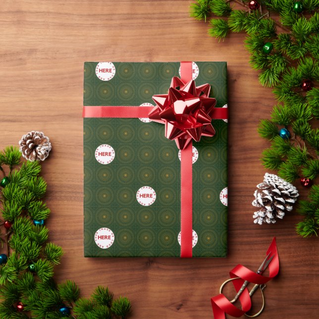 Art Deco Create Custom Photo or Logo Christmas Wrapping Paper (Holiday Gift)