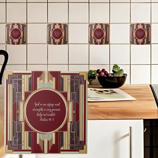Art Deco Customizable Bible Verse Tile (Creator Uploaded)