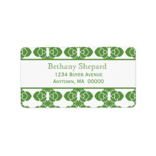Art Deco Damask Address Label