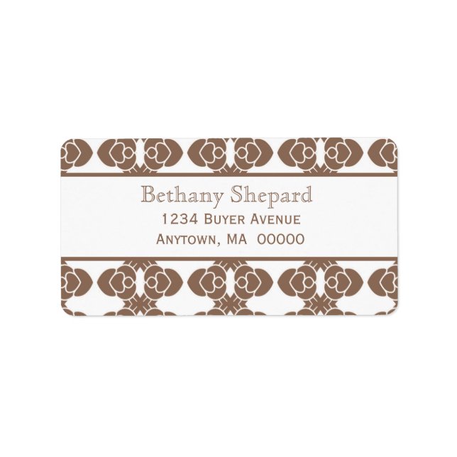 Art Deco Damask Address Labels (Front)