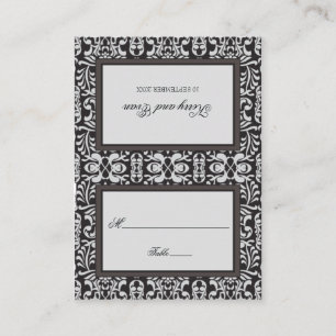 Art Deco Damask Place Card