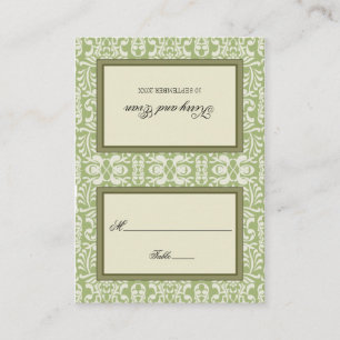 Art Deco Damask Place Card