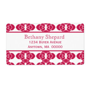 Art Deco Damask Shipping Label