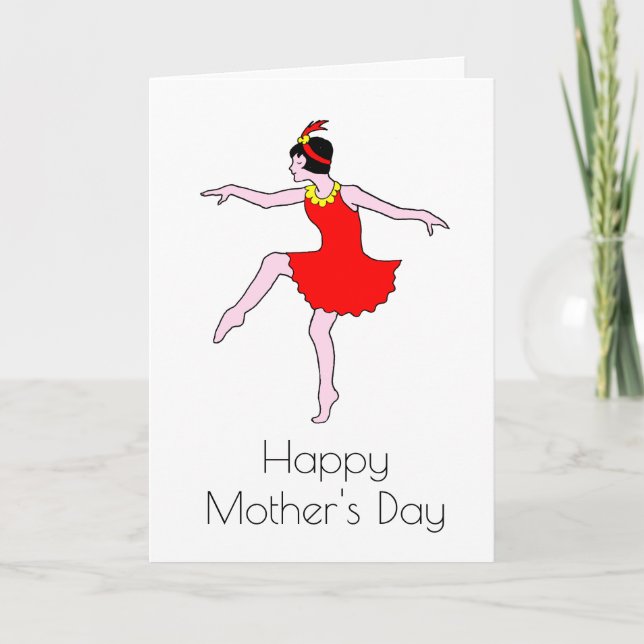 Art Deco Dancer Happy Mother's Day Card (Front)