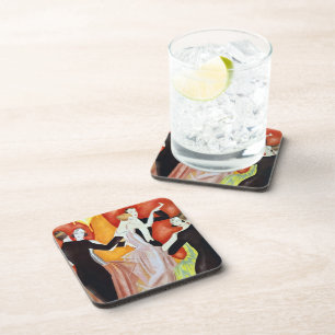 Art Deco Dancing Couples 1920s Ballroom  Coaster