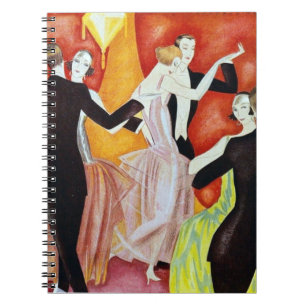Art Deco Dancing Couples 1920s Ballroom  Notebook