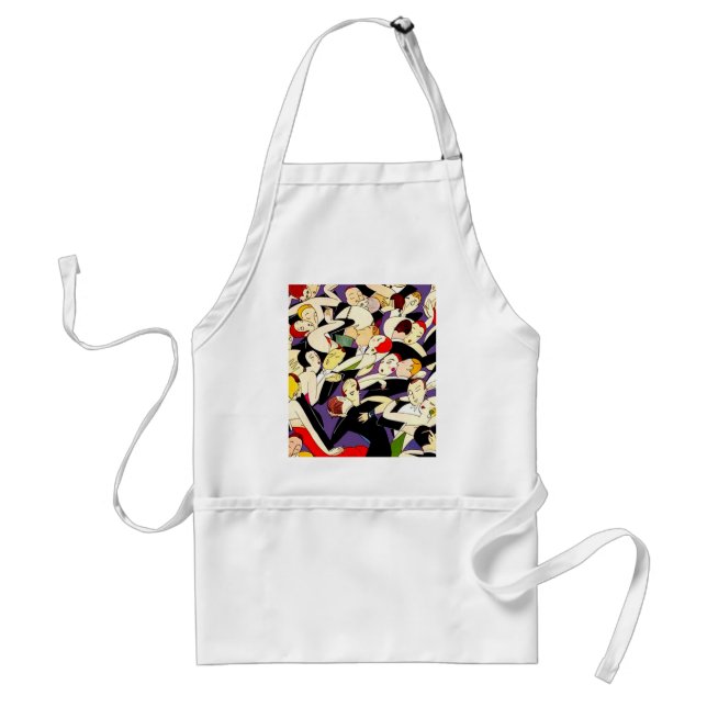 Art Deco Dancing Couples Pattern | 1920s Jazz Age  Standard Apron (Front)