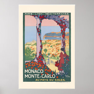 Art Déco de style vintage Monaco Monte-Carlo des a
