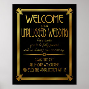 Art Déco débranché mariage GATSBY imprimé OR
