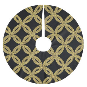 Art Deco Decoration Seamless Ornament Brushed Polyester Tree Skirt