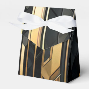 Art Deco Delights: Geometric in Gold & Black Favor Box