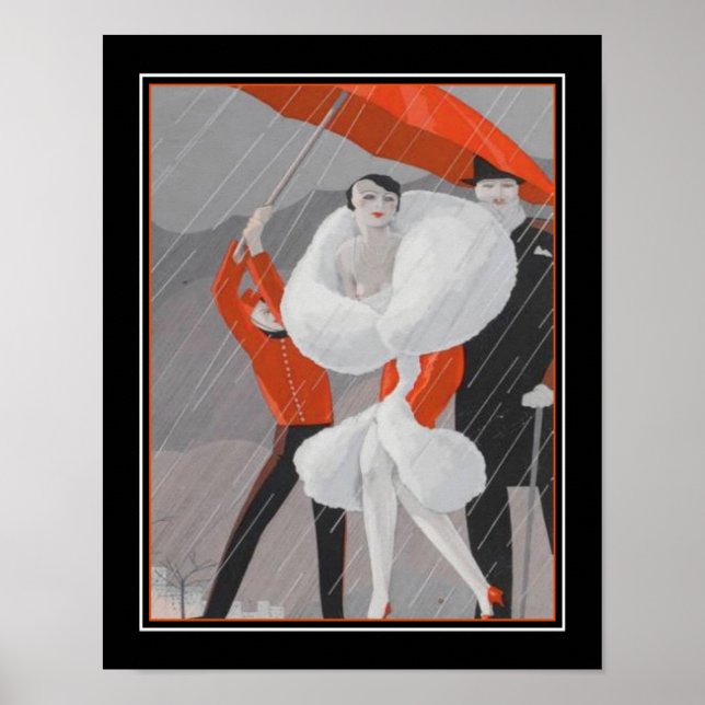 Art déco des années 1920 "Rainy Day" (Devant)