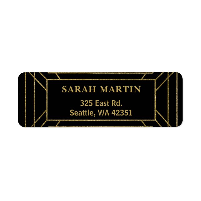 Art déco des années 20 Black and Gold Roaring (Devant)