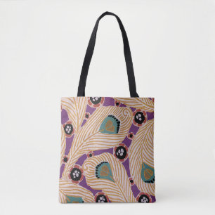 Art Deco Design #1Peacock Feathers Tote Bag