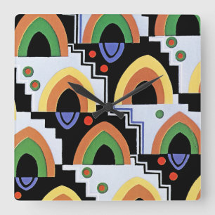 Art Deco Design #4 at Emporio Moffa Square Wall Clock