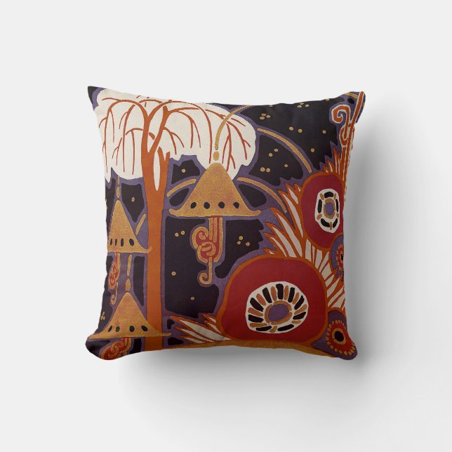 Art Deco Design #4 at Sunshinedazzle Throw Pillow (Front)