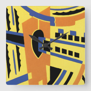 Art Deco Design #5 at Emporio Moffa Square Wall Clock