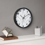 Art Deco Design Black And White Clock<br><div class="desc">Wall clock art deco design that you can customise with any text of your choice. Should you require any help with customising then contact us through the link on this page. Art deco clock</div>