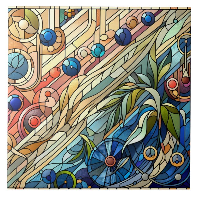 Art Deco Design Ceramic Tile (Front)