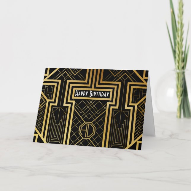Art Deco Design Greeting Card (Front)