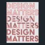Art Deco Design Matters | Coral & Grey Faux Canvas Print<br><div class="desc">Design Matters! Decorate your office or home with the Art Deco Design Matters | Yellow & Grey Faux Canvas Print to show what really matters! The design features alternating trendy coral and grey block art deco font. Designed for graphic designers, fashion designers, interior designers; pretty much all designers! Happy designing!...</div>