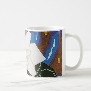 Art Deco Design No. 12 White Rose Coffee Mug