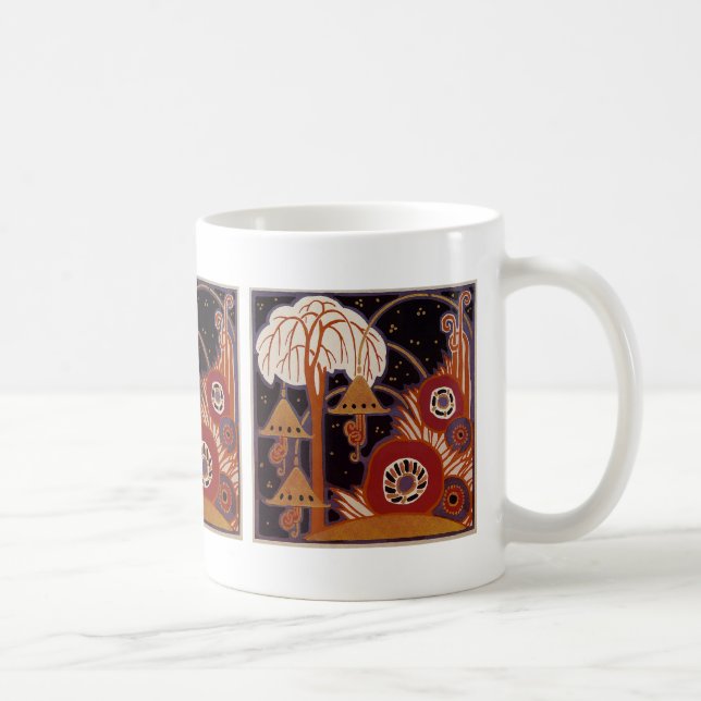 Art Deco Design No. 4 Exotic Garden Coffee Mug (Right)