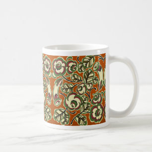 Art Deco Design No. 5 Floral Pattern Coffee Mug