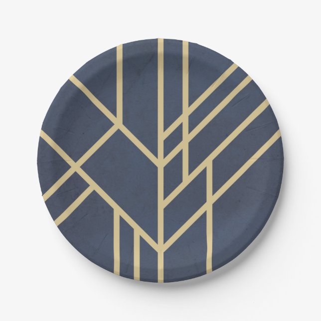 Art Deco design Paper Plate (Front)