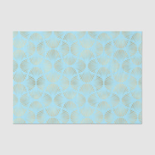 Art Deco Design, Teal & Gold Pattern Tissue Paper