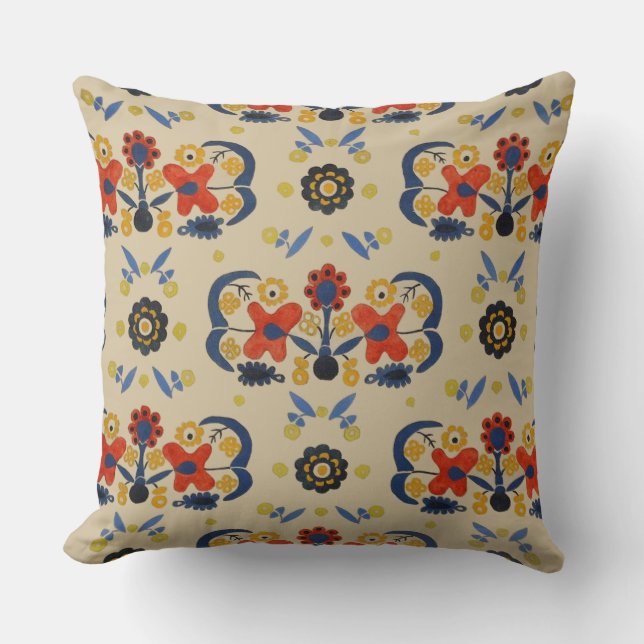 Art Deco Design Throw Pillow (Front)