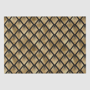 Art Deco Diamond Fan Pattern Design Tissue Paper