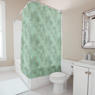 Art Deco Diamond Pattern, Gold & Teal