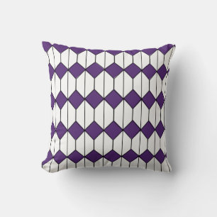 Art Deco Diamonds and Hexagons  Throw Pillow