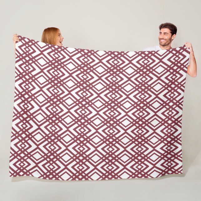 Art Deco Diamonds Fleece Blanket (In Situ)