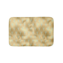 Art Deco Diamonds Pattern 2, Gold & Teal Bath Mat