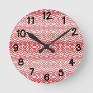 Art Deco Diamonds Round Clock