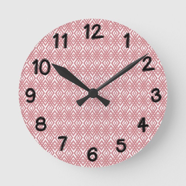 Art Deco Diamonds Round Clock (Front)