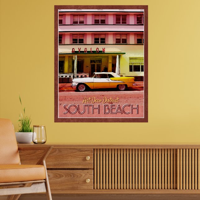 Art Deco District, Miami, Florida Poster (Living Room 2)