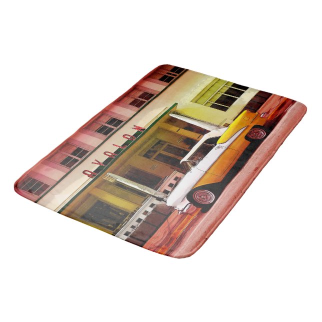 Art Deco District South Beach Miami Bath Mat (Angled)