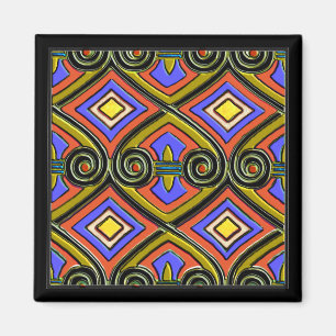Art Deco Does Persia (Bright Multi-Colour) Magnet