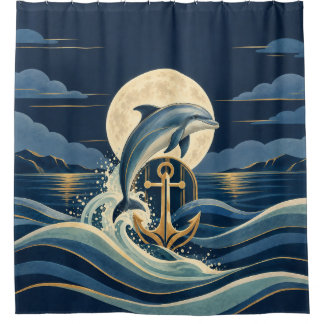 Art Deco Dolphin and Anchor