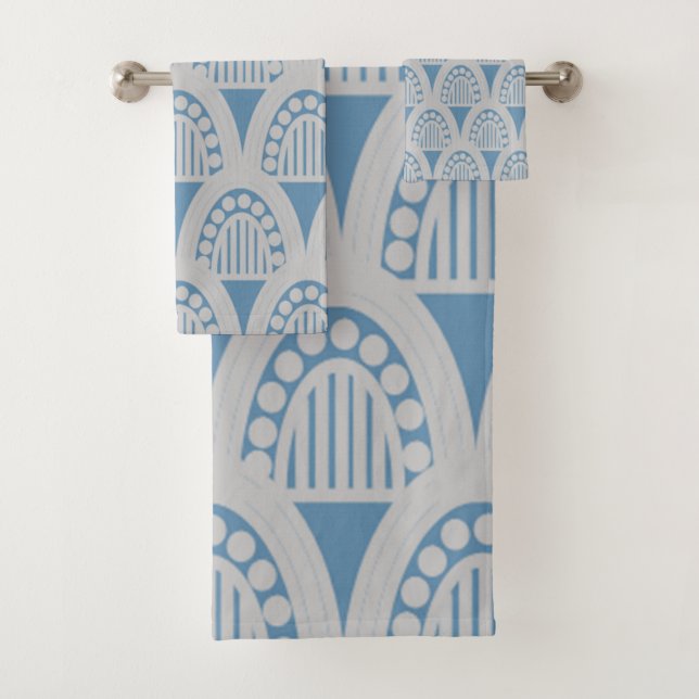 Art Deco Domes Bath Towel Set (Insitu)