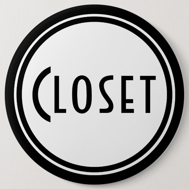 Art Deco Door Plaque 6 Inch Round Button (Front)