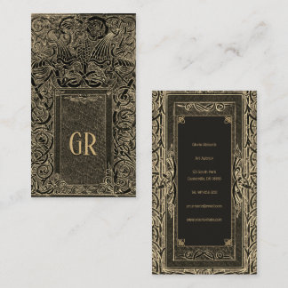 Art Déco d'or avec votre Carte de visite Monogramm