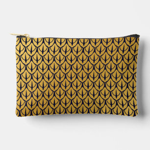 Art Deco Dragon Scales - Blue and Gold Scales Accessory Pouch