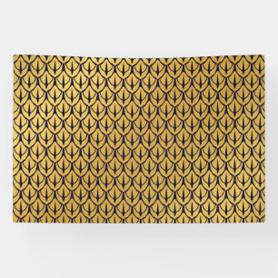 Art Deco Dragon Scales - Blue and Gold Scales Banner