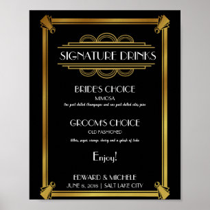Art Deco drink poster