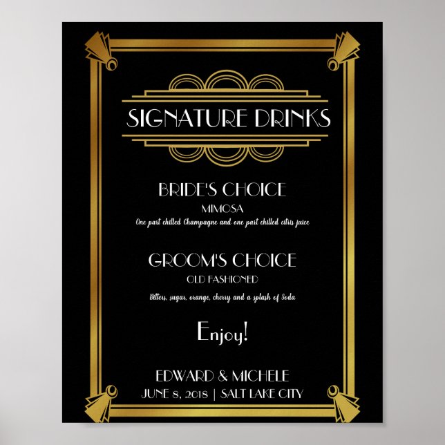 Art Deco drink poster (Front)
